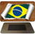 Brazil Flag Scroll Novelty Metal Magnet M-9068