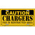 Caution Chargers Metal Novelty License Plate