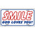 Smile God Loves You Metal Novelty License Plate