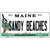 Sandy Beaches Maine Metal Novelty License Plate
