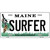 Surfer Maine Metal Novelty License Plate