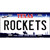 Rockets Texas Novelty State Metal License Plate