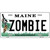 Zombie Maine Metal Novelty License Plate