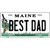 Best Dad Maine Metal Novelty License Plate