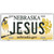 Jesus Nebraska Metal Novelty License Plate