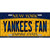 Yankees Fan New York Novelty Metal License Plate