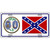 Confederate Flag South Carolina Seal Novelty Metal License Plate