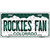 Rockies Fan Colorado Novelty Metal License Plate