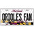 Orioles Fan Maryland Novelty Metal License Plate
