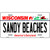 Sandy Beaches Wisconsin Metal Novelty License Plate
