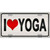 I Love Yoga Silver Novelty Metal License Plate