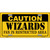 Caution Wizards Fan Metal Novelty License Plate