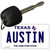 Austin Texas Novelty Aluminum Key Chain KC-9360
