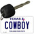 Cowboy Texas Novelty Aluminum Key Chain KC-9368