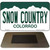 Snow  Colorado State Metal Magnet Novelty M-9950