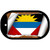 Antigua & Barbuda Flag Scroll Metal Novelty Dog Tag Necklace DT-9125