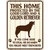 Golden Retriever Protected Metal Novelty Parking Sign