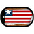 Liberia Flag Scroll Metal Novelty Dog Tag Necklace DT-9218