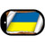 Ukraine Flag Scroll Metal Novelty Dog Tag Necklace DT-9308