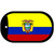 Ecuador Flag Scroll Metal Novelty Dog Tag Necklace DT-1424