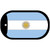 Argentina Flag Scroll Metal Novelty Dog Tag Necklace DT-474