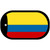 Colombia Flag Scroll Metal Novelty Dog Tag Necklace DT-482