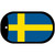 Sweden Flag Scroll Metal Novelty Dog Tag Necklace DT-486