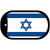 Israel Flag Scroll Metal Novelty Dog Tag Necklace DT-490