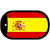 Spain Flag Scroll Metal Novelty Dog Tag Necklace DT-496