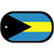 Bahamas Flag Scroll Metal Novelty Dog Tag Necklace DT-2151