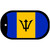 Barbados Flag Scroll Metal Novelty Dog Tag Necklace DT-2152