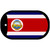 Costa Rica Flag Scroll Metal Novelty Dog Tag Necklace DT-2155