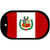 Peru Flag Scroll Metal Novelty Dog Tag Necklace DT-1399