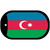 Azerbaijan Flag Scroll Metal Novelty Dog Tag Necklace DT-3966