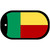 Benin Flag Scroll Metal Novelty Dog Tag Necklace DT-3972