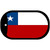 Chile Flag Scroll Metal Novelty Dog Tag Necklace DT-3991