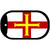Guernsey Flag Scroll Metal Novelty Dog Tag Necklace DT-4025