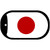 Japan Flag Scroll Metal Novelty Dog Tag Necklace DT-4037