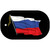 Russian Waving Flag Metal Novelty Dog Tag Necklace DT-5154