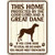 This Home Protected By A Great Dane Parking Sign Metal Novelty