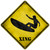 Surfer in Action Xing Novelty Metal Crossing Sign