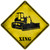 Bulldozer Xing Novelty Metal Crossing Sign