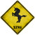 Unicorn Rearing Xing Novelty Metal Crossing Sign