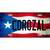 Corozal Puerto Rico Flag License Plate Metal Novelty