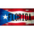 Florida Puerto Rico Flag License Plate Metal Novelty