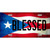 Blessed Puerto Rico Flag License Plate Metal Novelty