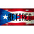 Retired Puerto Rico Flag License Plate Metal Novelty