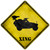 Truck With Mounted Back Weapon Xing Novelty Metal Crossing Sign