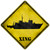 Destroyer Xing Novelty Metal Crossing Sign