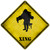 Soldier Carrying Wounded Xing Novelty Metal Crossing Sign